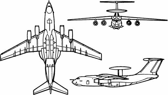 3-view profile of A-50 Mainstay