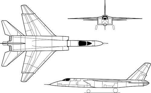 3-view profile of A-5 Vigilante