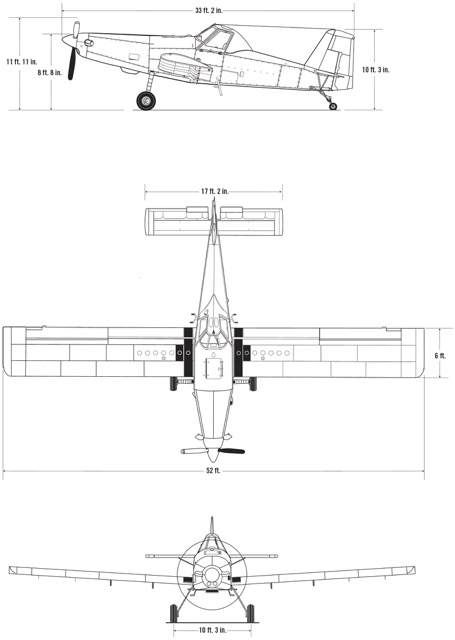 3-view profile of AT-500