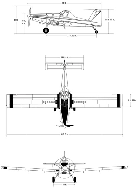 3-view profile of AT-802