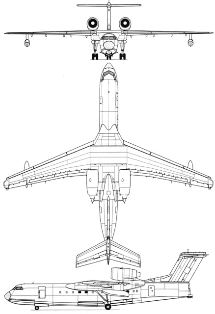 3-view profile of Be-200