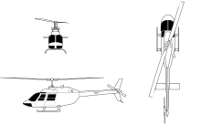 3-view profile of 206 JetRanger
