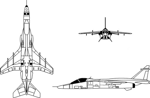3-view profile of Jaguar