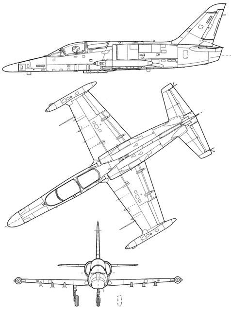 3-view profile of L-159 ALCA