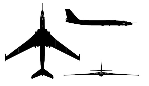3-view profile of M-4 Bison 