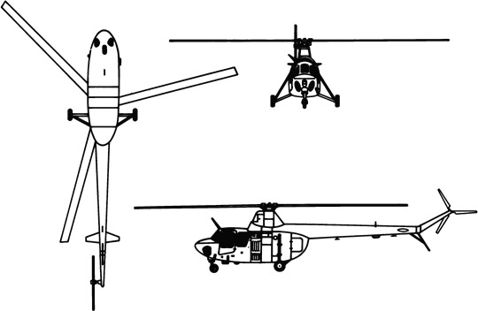 3-view profile of Mi-1 Hare
