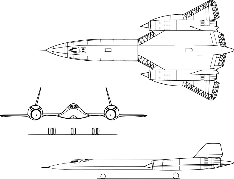 3-view profile of SR-71 Blackbird