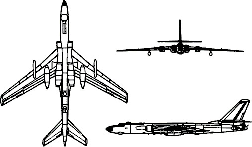 3-view profile of Tu-16 Badger