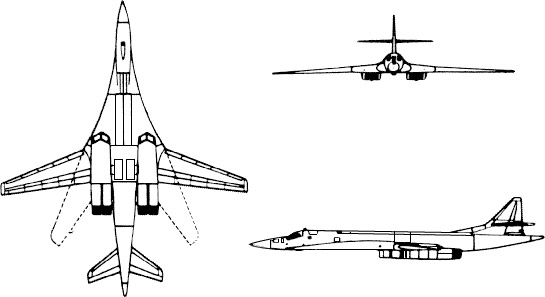 3-view profile of Tu-160 Blackjack