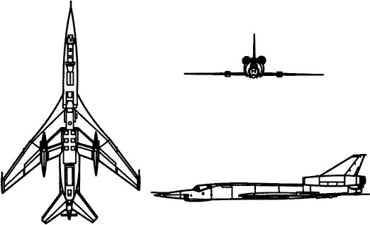 3-view profile of Tu-22 Blinder
