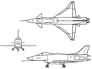 3-view profile of X-31 EFM Vector