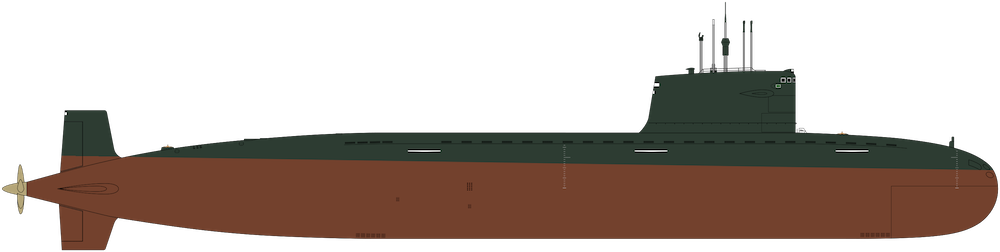 Type 091-class silhouette