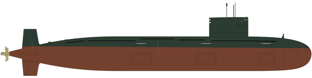 Type 093-class silhouette