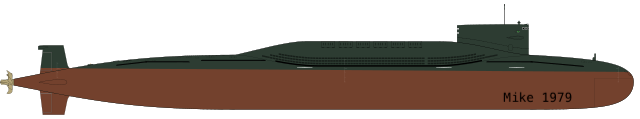 Type 094-class silhouette